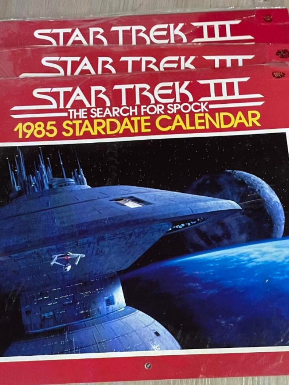 1985 Star Trek III The Search For Spock  Stardate Calendar